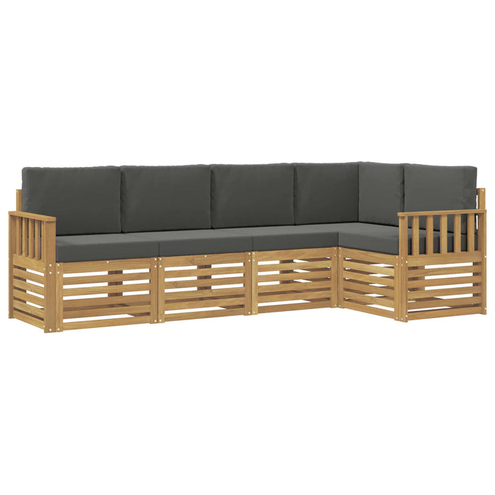 Set de canapele de exterior 5 pcs Alb și antracit WALTI