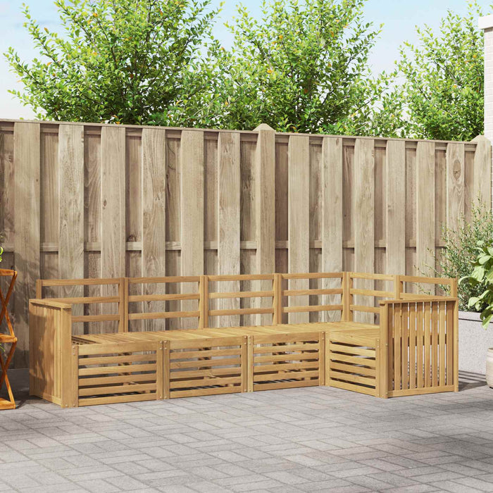 Set de canapele de exterior 5 pcs Alb 247 x 128,5 x 73 cm WALTI