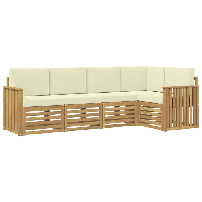 Set de canapele de exterior 5 pcs Alb și crem - WALTI WALTI