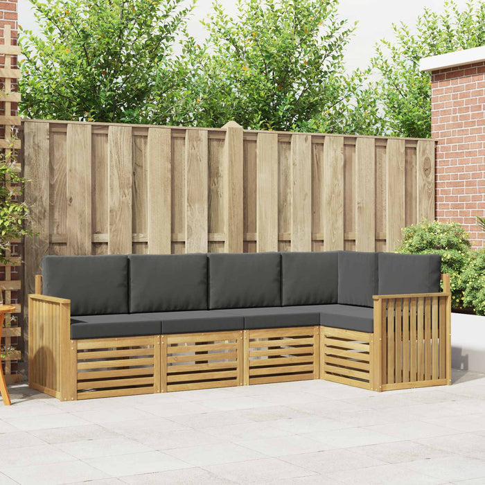 Set de canapele de exterior 5 pcs Alb și antracit WALTI