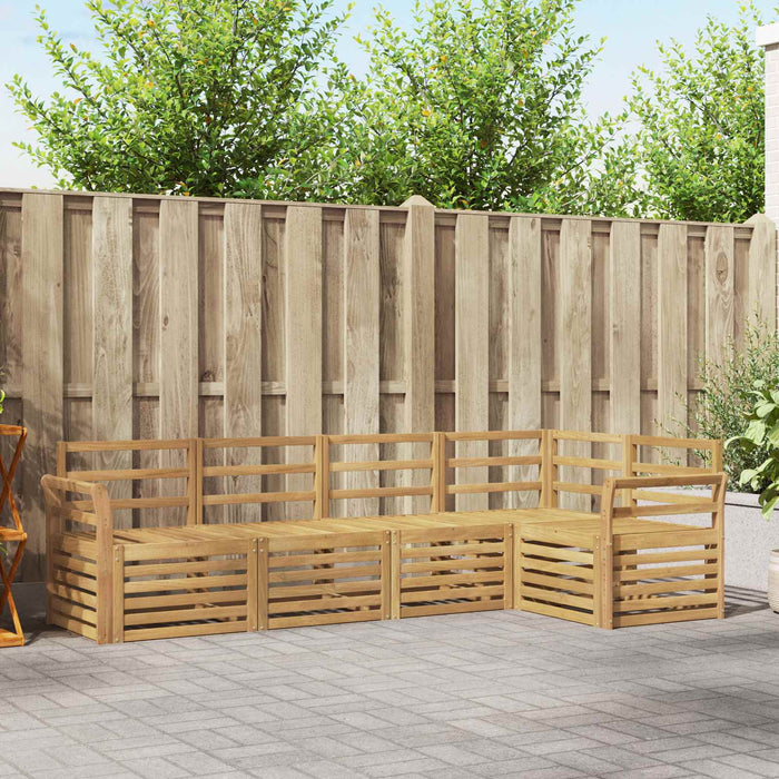 Set de canapele de exterior 5 pcs Alb 249 x 130,5 x 73 cm WALTI