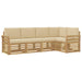 Set de canapele de exterior 5 pcs Alb și Bej - WALTI WALTI