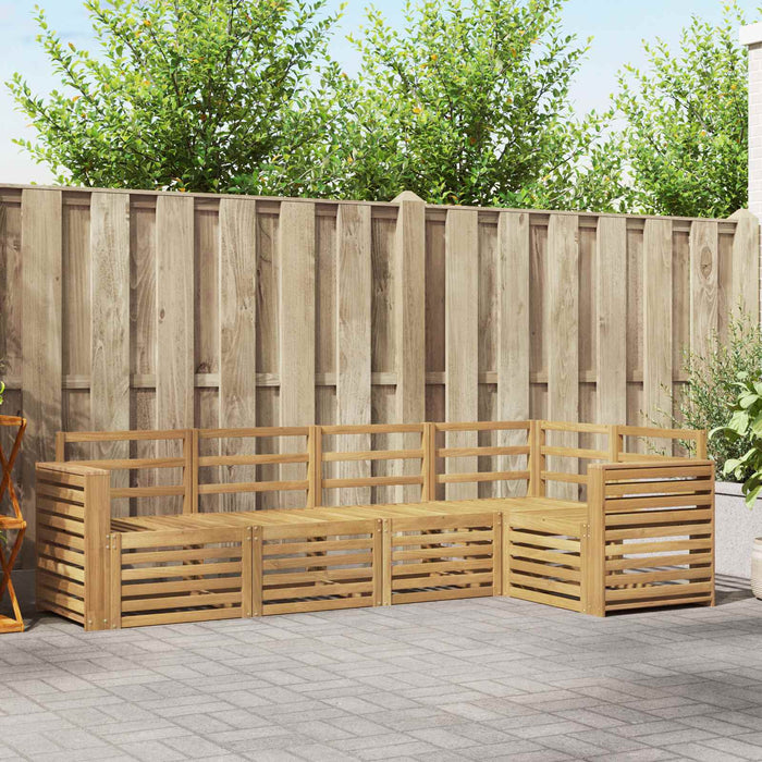 Set de canapele de exterior 5 pcs Alb 251 x 132,5 x 73 cm WALTI
