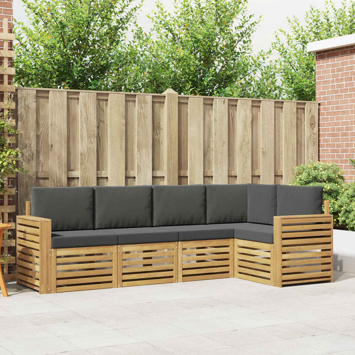 Set de canapele de exterior 5 pcs Alb și antracit WALTI