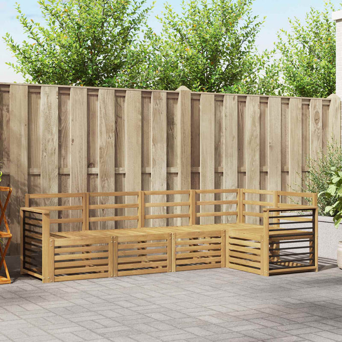 Set de canapele de exterior 5 pcs Alb 247 x 128,5 x 73 cm WALTI