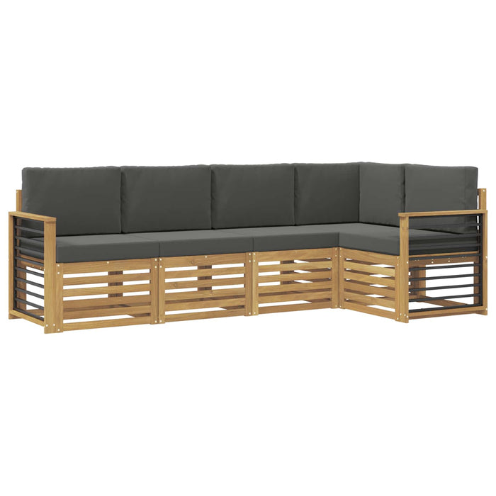 Set de canapele de exterior 5 pcs Alb și antracit WALTI