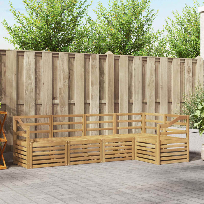 Set de canapele de exterior 5 pcs Alb 245 x 126,5 x 73 cm WALTI