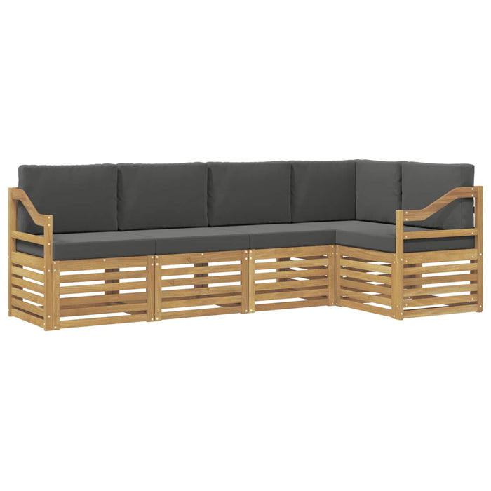 Set de canapele de exterior 5 pcs Alb și antracit WALTI