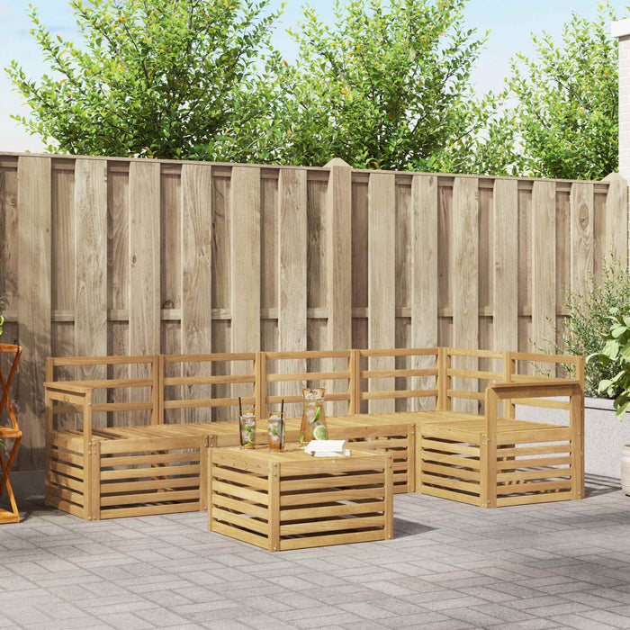 Set de canapele de exterior 6 pcs Alb 59 x 59 x 37 cm WALTI