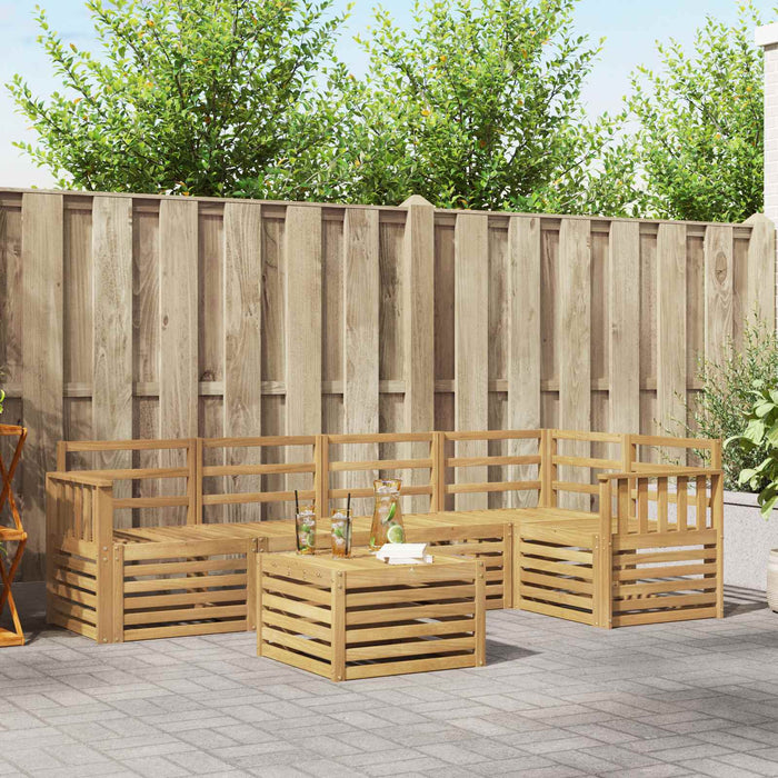 Set de canapele de exterior 6 pcs Alb 59 x 59 x 37 cm WALTI