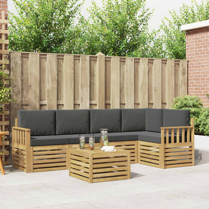 Set de canapele de exterior 6 pcs Alb și antracit WALTI