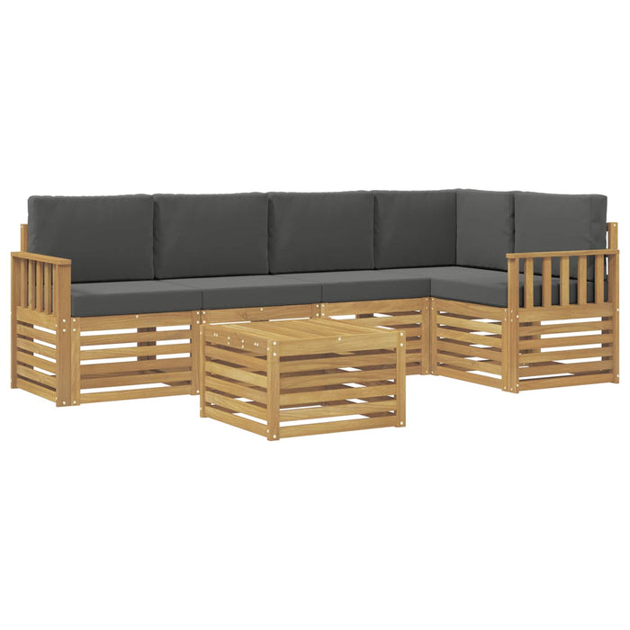 Set de canapele de exterior 6 pcs Alb și antracit WALTI