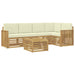 Set de canapele de exterior 6 pcs Alb și crem 59 x 59 x 37 cm - WALTI WALTI