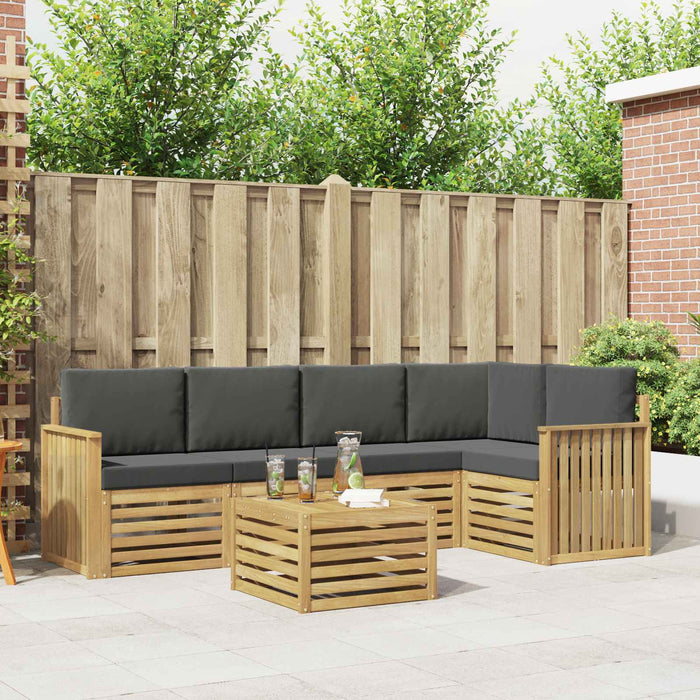 Set de canapele de exterior 6 pcs Alb și antracit WALTI
