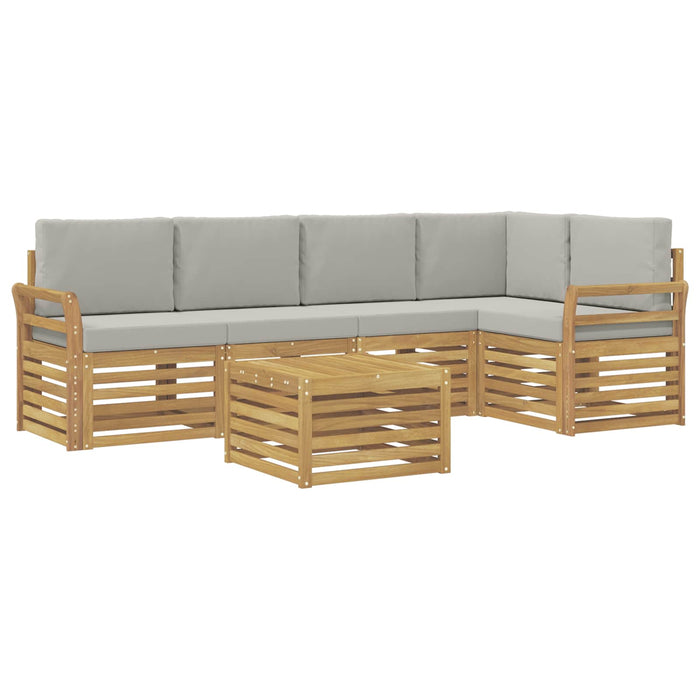 Set de canapele de exterior 6 pcs Alb și gri deschis - WALTI WALTI