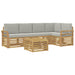 Set de canapele de exterior 6 pcs Alb și gri deschis - WALTI WALTI