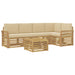 Set de canapele de exterior 6 pcs Alb și Bej 59 x 59 x 37 cm - WALTI WALTI