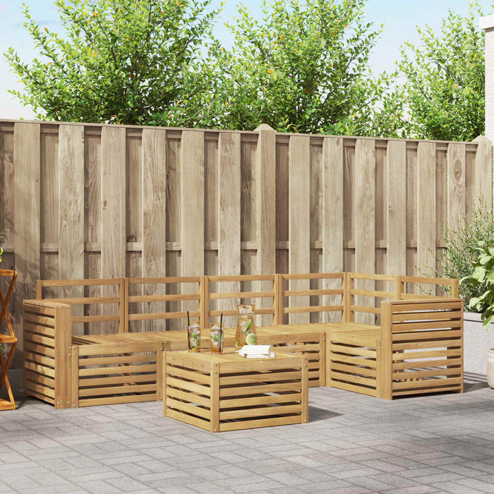 Set de canapele de exterior 6 pcs Alb 59 x 59 x 37 cm WALTI