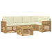 Set de canapele de exterior 6 pcs Alb și crem 59 x 59 x 37 cm - WALTI WALTI