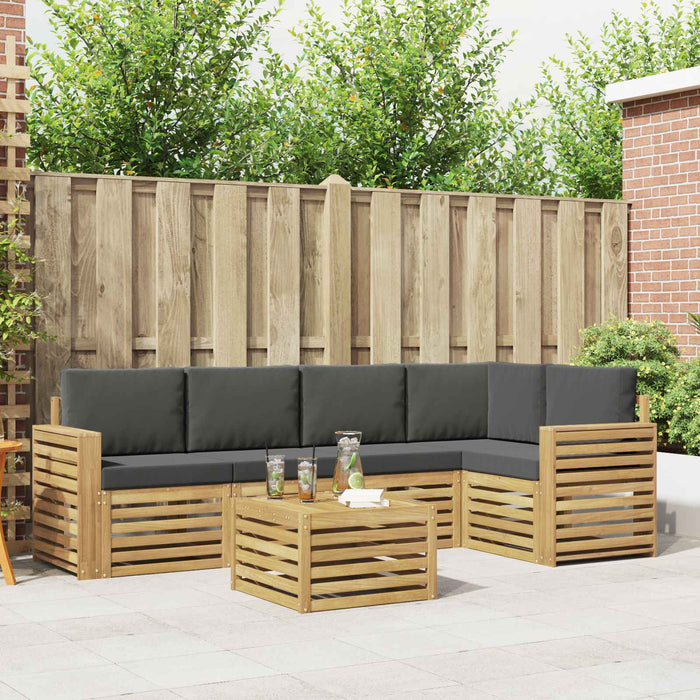 Set de canapele de exterior 6 pcs Alb și antracit WALTI