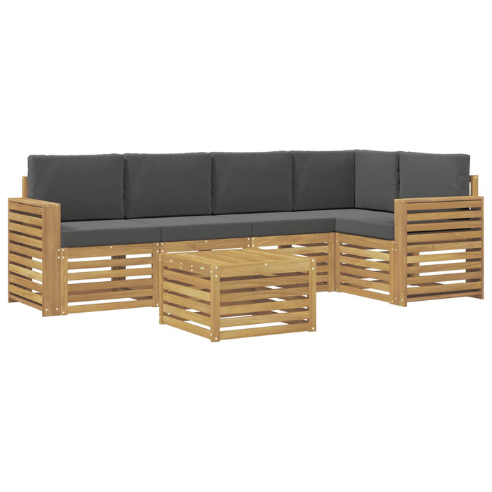 Set de canapele de exterior 6 pcs Alb și antracit WALTI