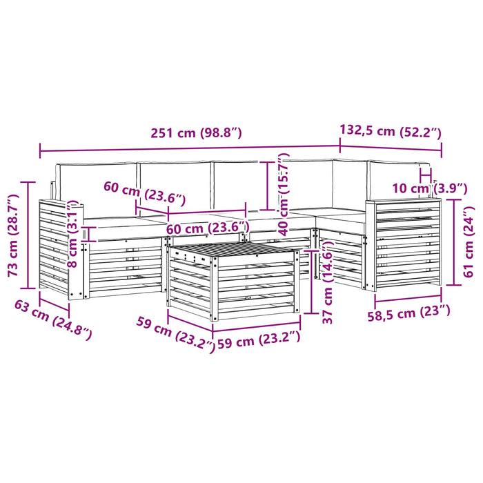 Set de canapele de exterior 6 pcs Alb și antracit WALTI