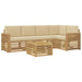 Set de canapele de exterior 6 pcs Alb și Bej 59 x 59 x 37 cm - WALTI WALTI