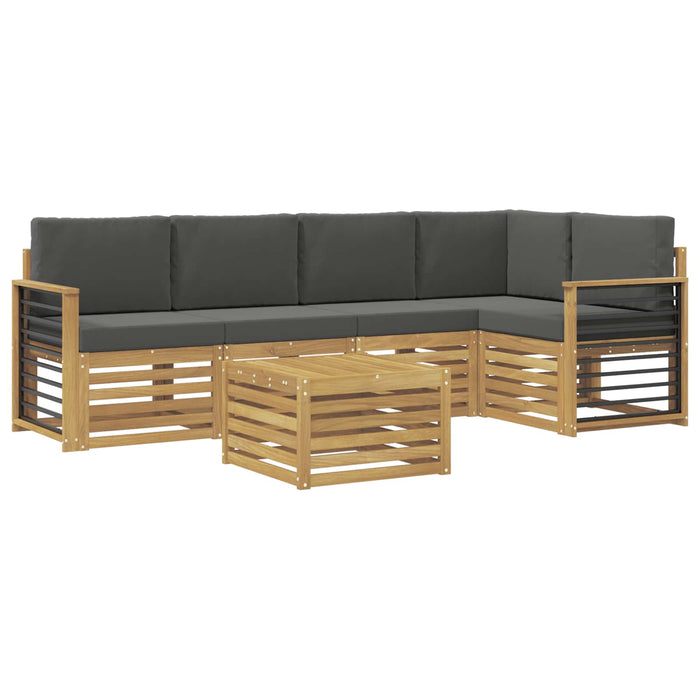 Set de canapele de exterior 6 pcs Alb și antracit WALTI