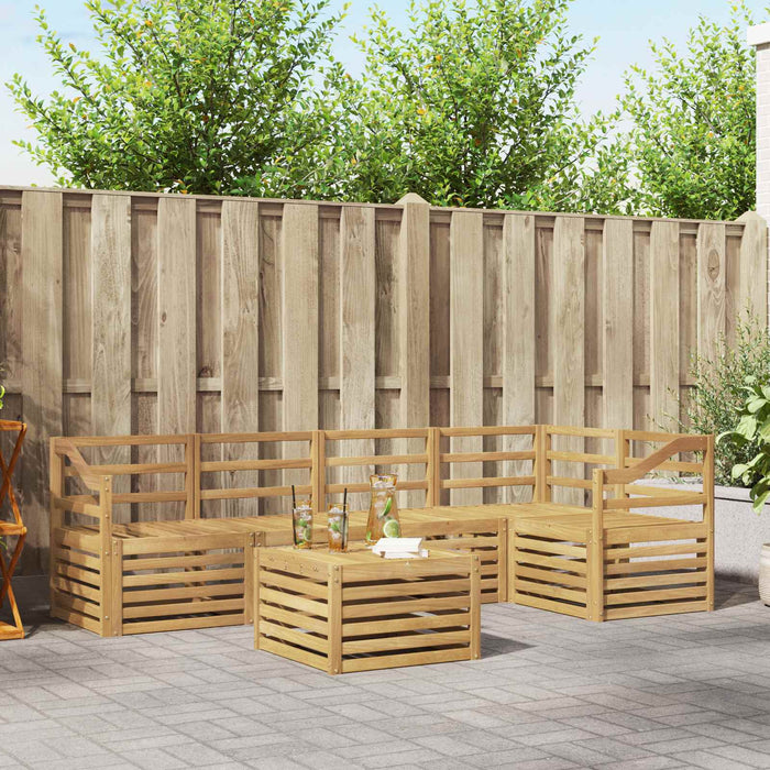 Set de canapele de exterior 6 pcs Alb 59 x 59 x 37 cm WALTI