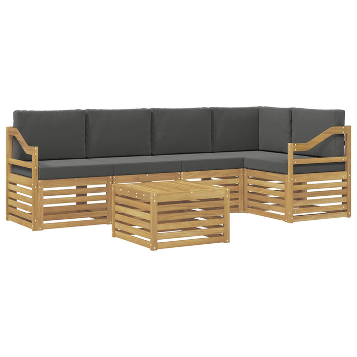 Set de canapele de exterior 6 pcs Alb și antracit WALTI