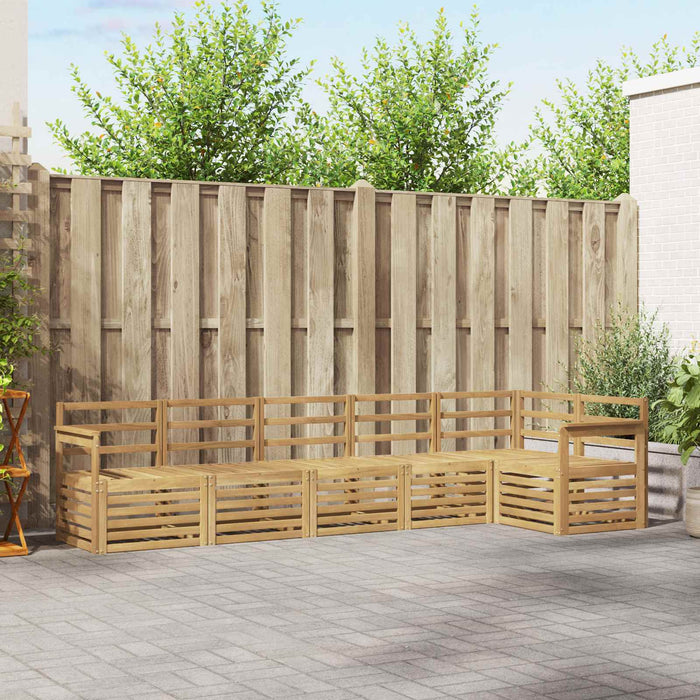 Set de canapele de exterior 6 pcs Alb 306 x 128,5 x 73 cm WALTI