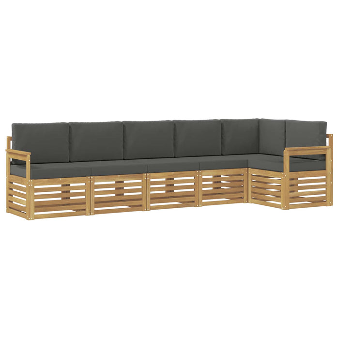 Set de canapele de exterior 6 pcs Alb și antracit WALTI