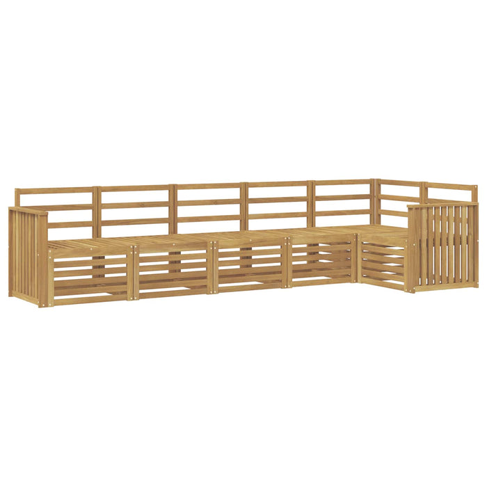 Set de canapele de exterior 6 pcs Alb 306 x 128,5 x 73 cm WALTI