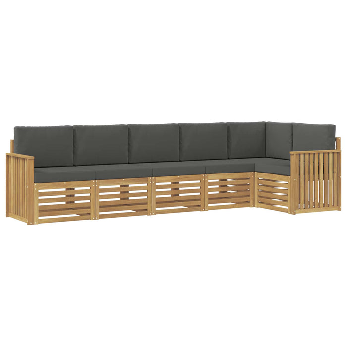Set de canapele de exterior 6 pcs Alb și antracit WALTI