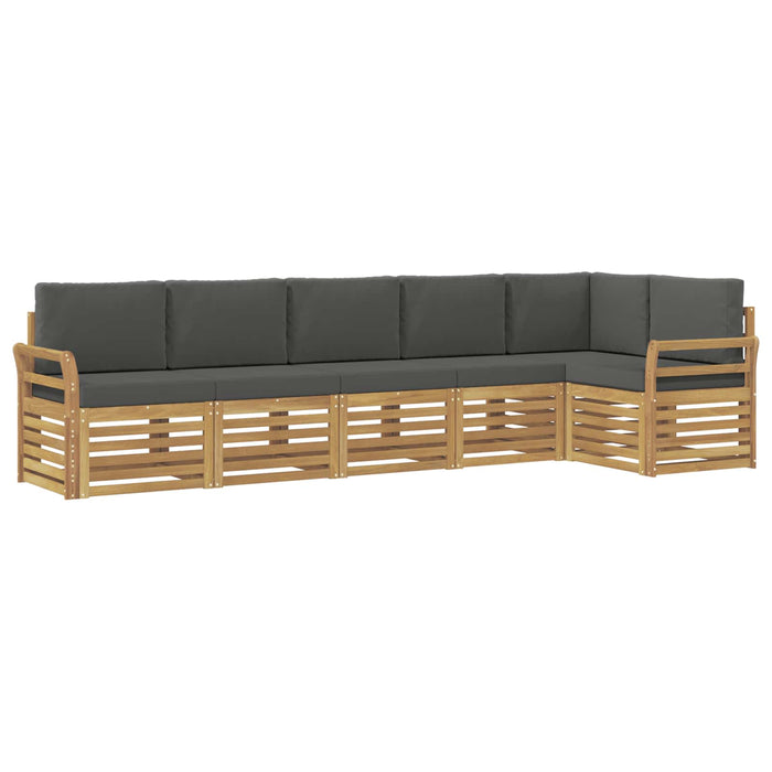 Set de canapele de exterior 6 pcs Alb și antracit WALTI