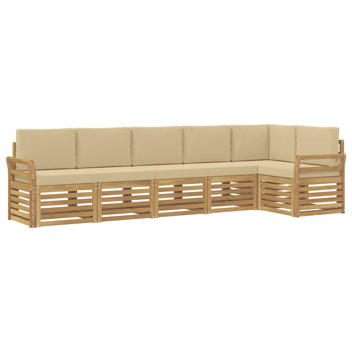 Set de canapele de exterior 6 pcs Alb și Bej - WALTI WALTI