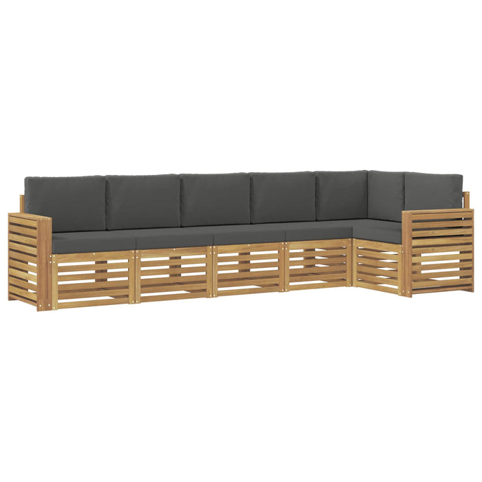 Set de canapele de exterior 6 pcs Alb și antracit WALTI