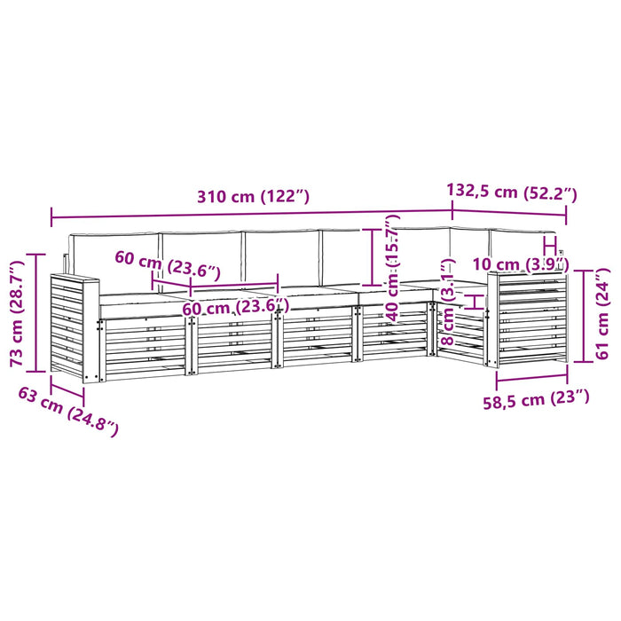 Set de canapele de exterior 6 pcs Alb și antracit WALTI