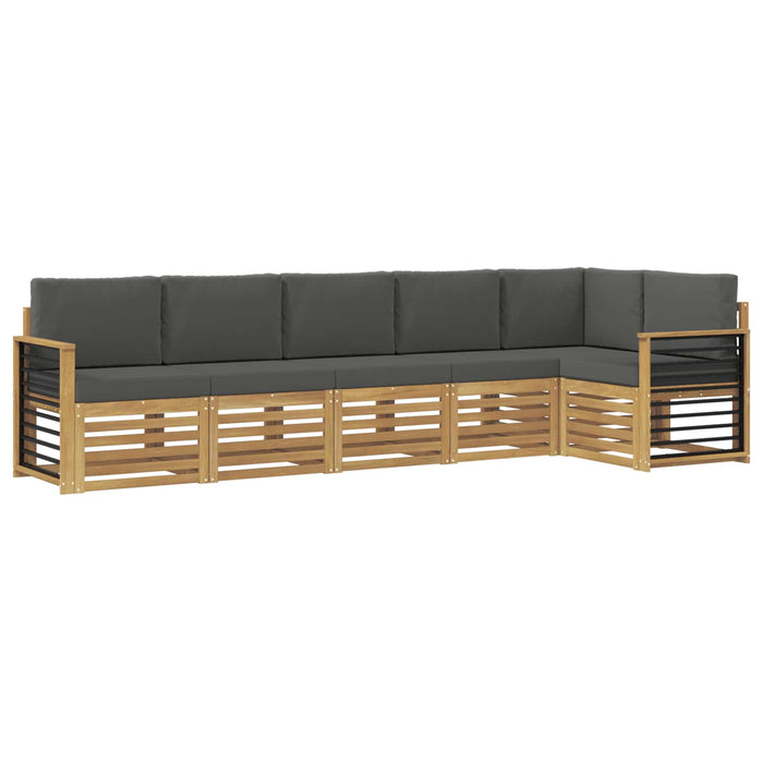 Set de canapele de exterior 6 pcs Alb și antracit WALTI