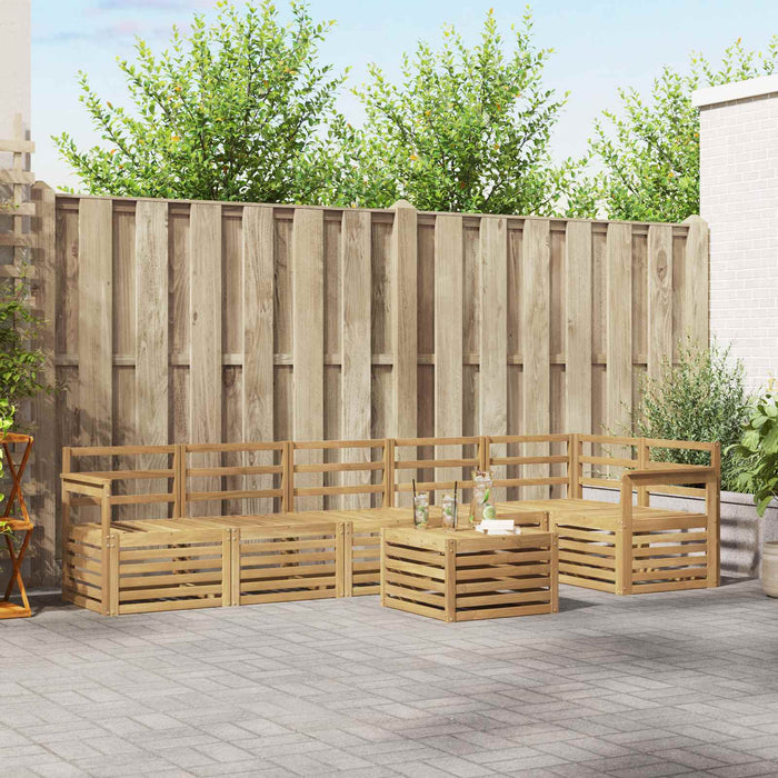 Set de canapele de exterior 7 pcs Alb 59 x 59 x 37 cm WALTI