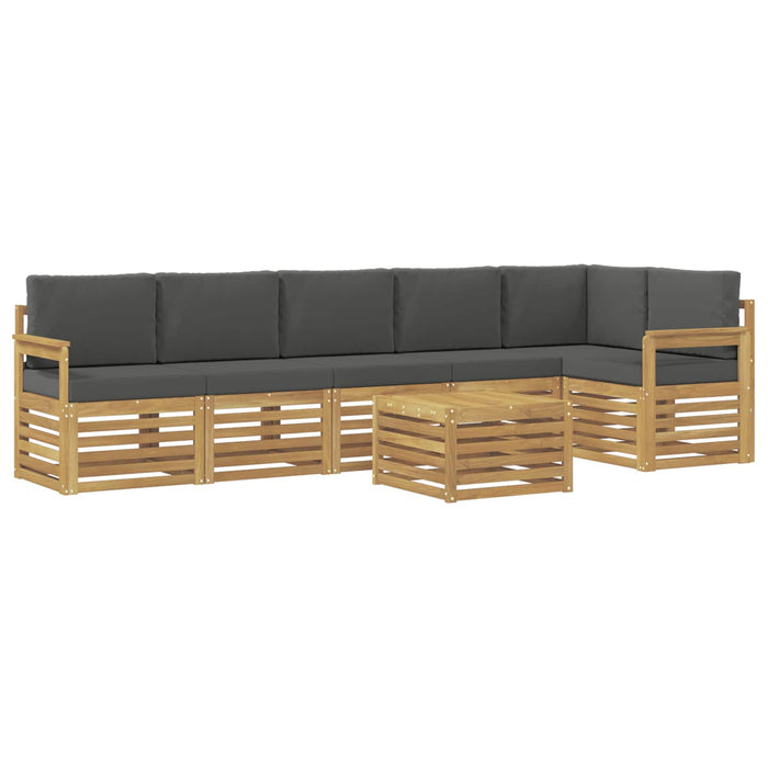 Set de canapele de exterior 7 pcs Alb și antracit WALTI