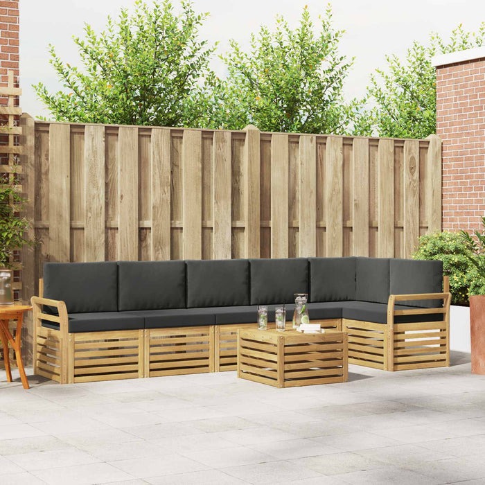 Set de canapele de exterior 7 pcs Alb și antracit WALTI