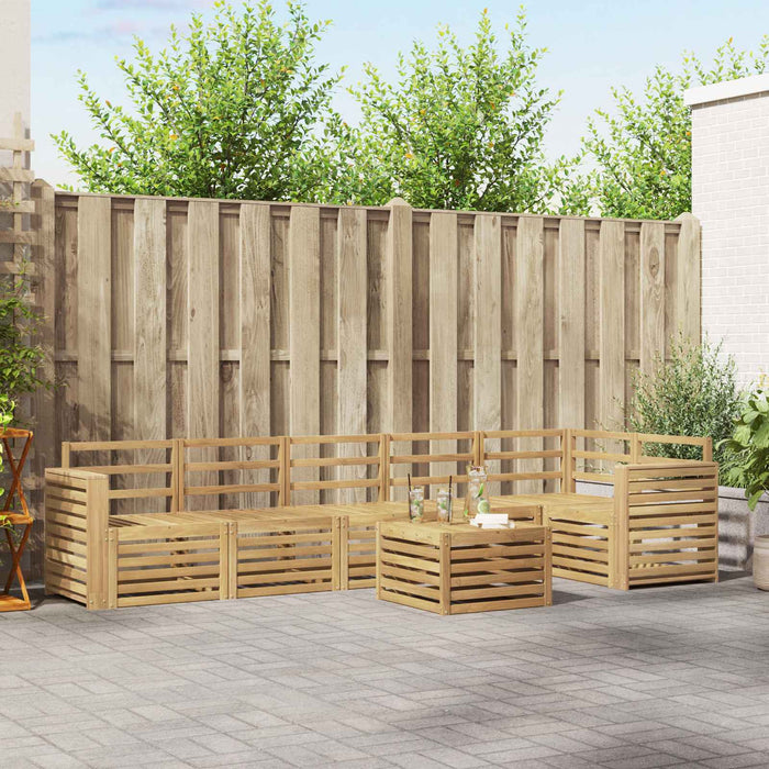 Set de canapele de exterior 7 pcs Alb 59 x 59 x 37 cm WALTI