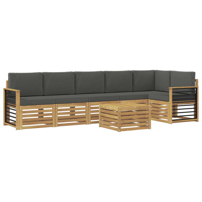 Set de canapele de exterior 7 pcs Alb și antracit WALTI