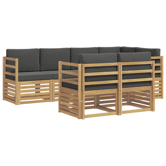 Set de canapele de exterior 7 pcs Alb și antracit WALTI
