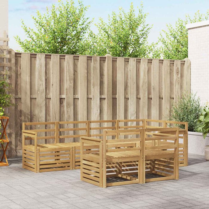 Set de canapele de exterior 7 pcs Alb 247 x 128,5 x 73 cm WALTI