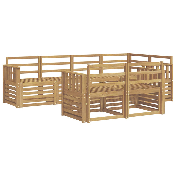 Set de canapele de exterior 7 pcs Alb 247 x 128,5 x 73 cm WALTI