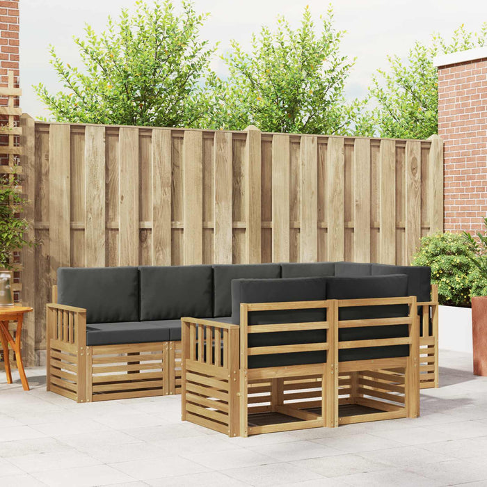 Set de canapele de exterior 7 pcs Alb și antracit WALTI