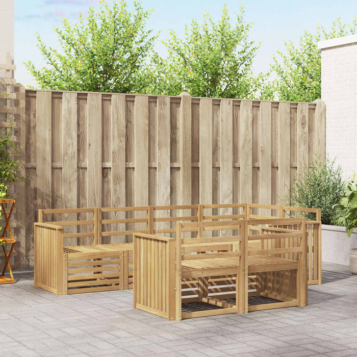 Set de canapele de exterior 7 pcs Alb 247 x 128,5 x 73 cm WALTI