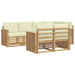 Set de canapele de exterior 7 pcs Alb și crem - WALTI WALTI